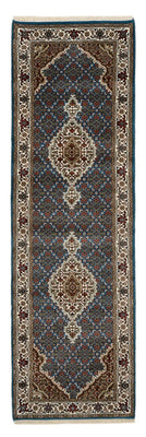 Alfombra de pasillo Alfombra oriental - Tabriz - 244 x 75 cm - azul oscuro