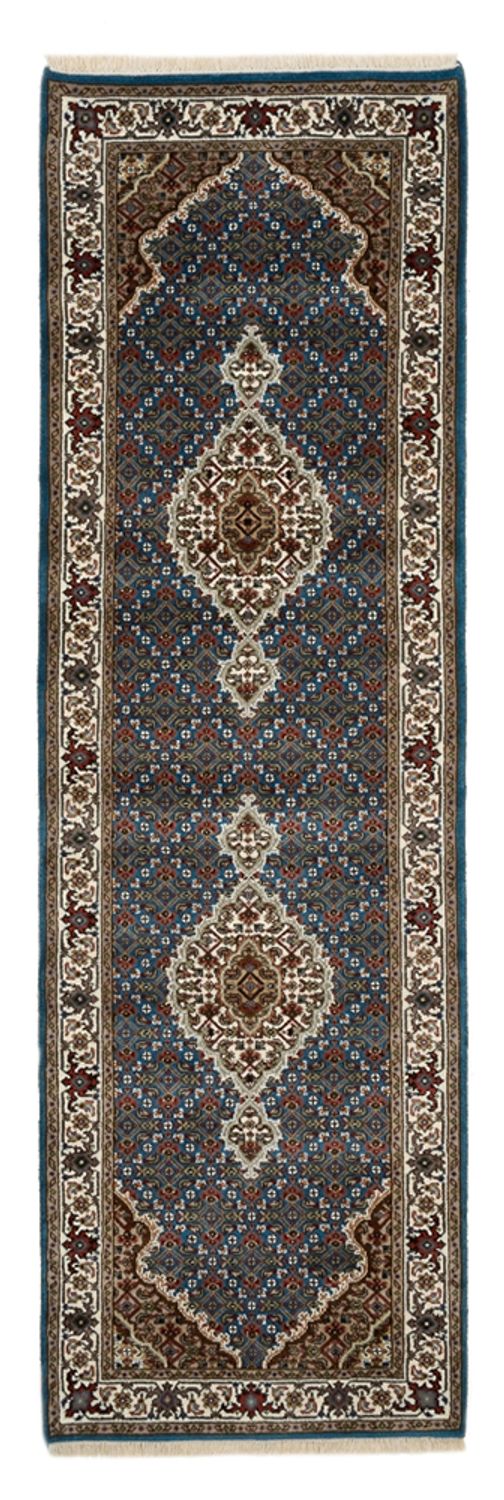 Alfombra de pasillo Alfombra oriental - Tabriz - 244 x 75 cm - azul oscuro