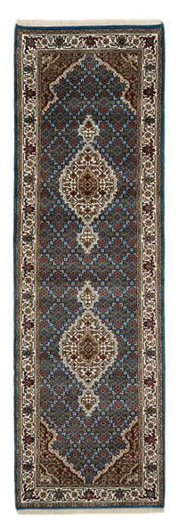 Alfombra de pasillo Alfombra oriental - Tabriz - 244 x 75 cm - azul oscuro