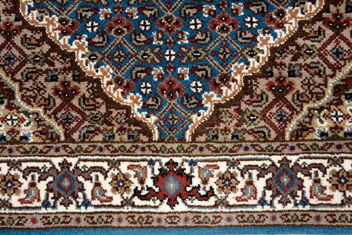 Alfombra de pasillo Alfombra oriental - Tabriz - 244 x 75 cm - azul oscuro