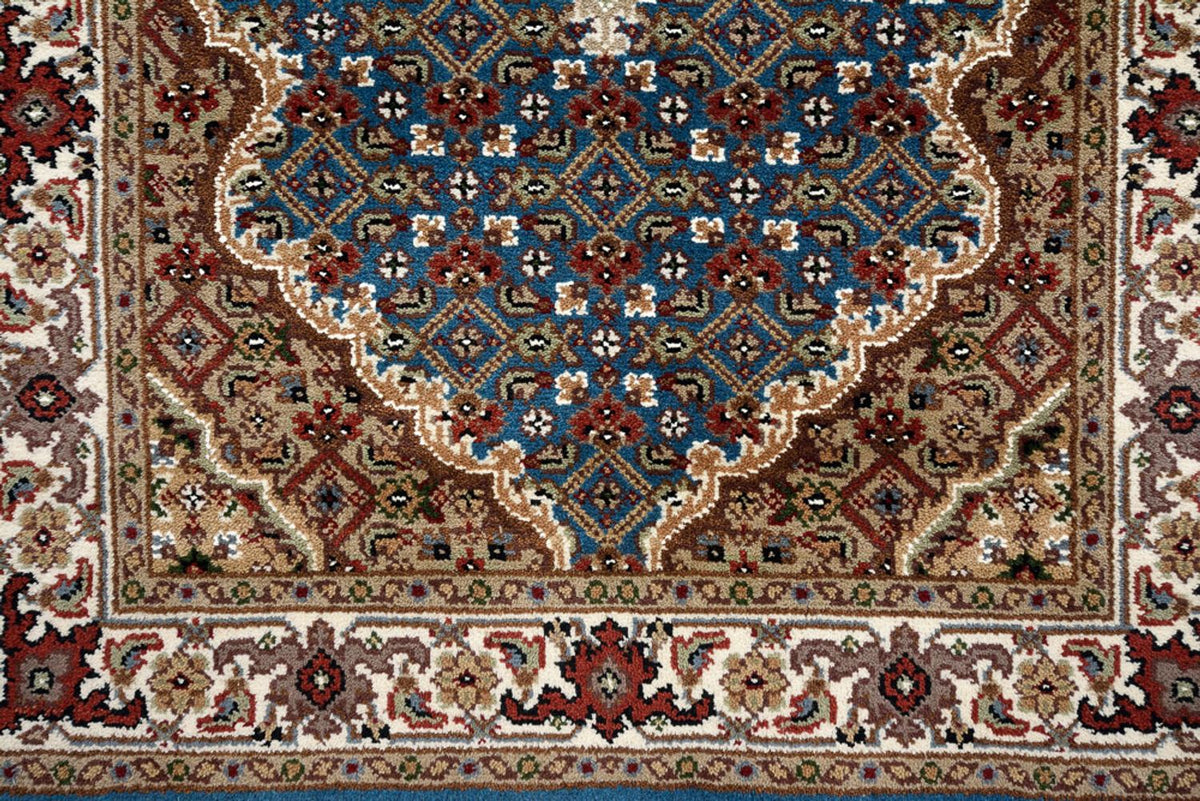 Alfombra de pasillo Alfombra oriental - Tabriz - 454 x 79 cm - azul oscuro