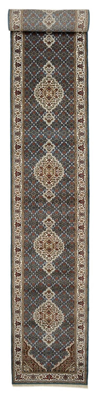 Alfombra de pasillo Alfombra oriental - Tabriz - 615 x 79 cm - azul oscuro