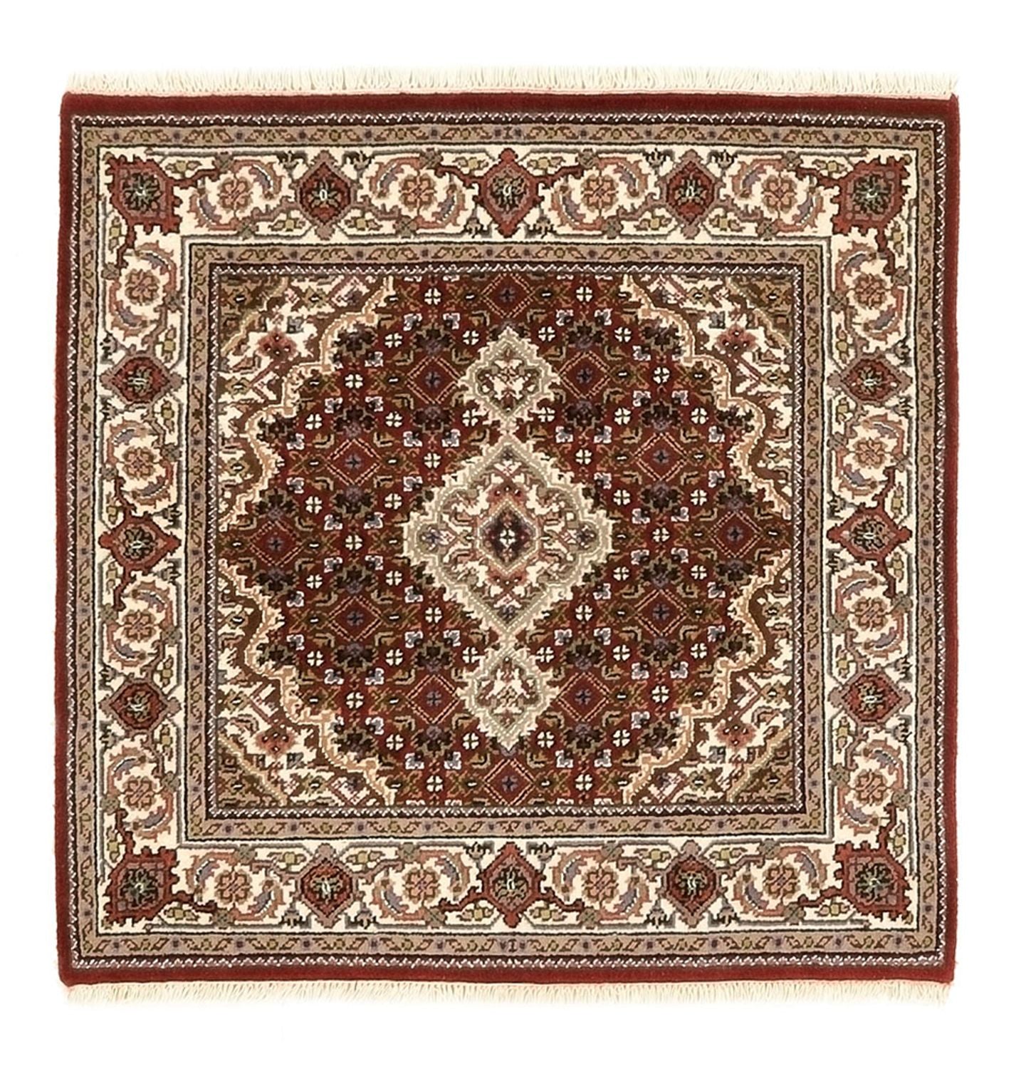 Alfombra oriental - Tabriz - 93 x 89 cm - crema