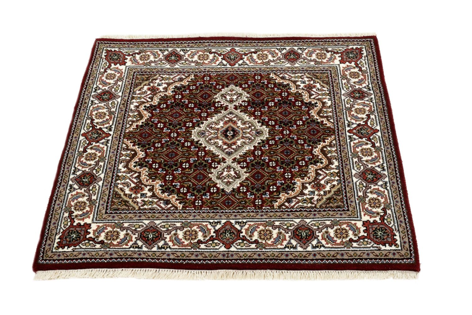 Alfombra oriental - Tabriz - 93 x 89 cm - crema