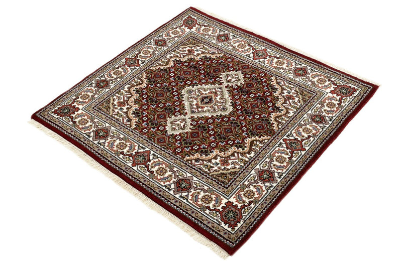 Alfombra oriental - Tabriz - 93 x 89 cm - crema