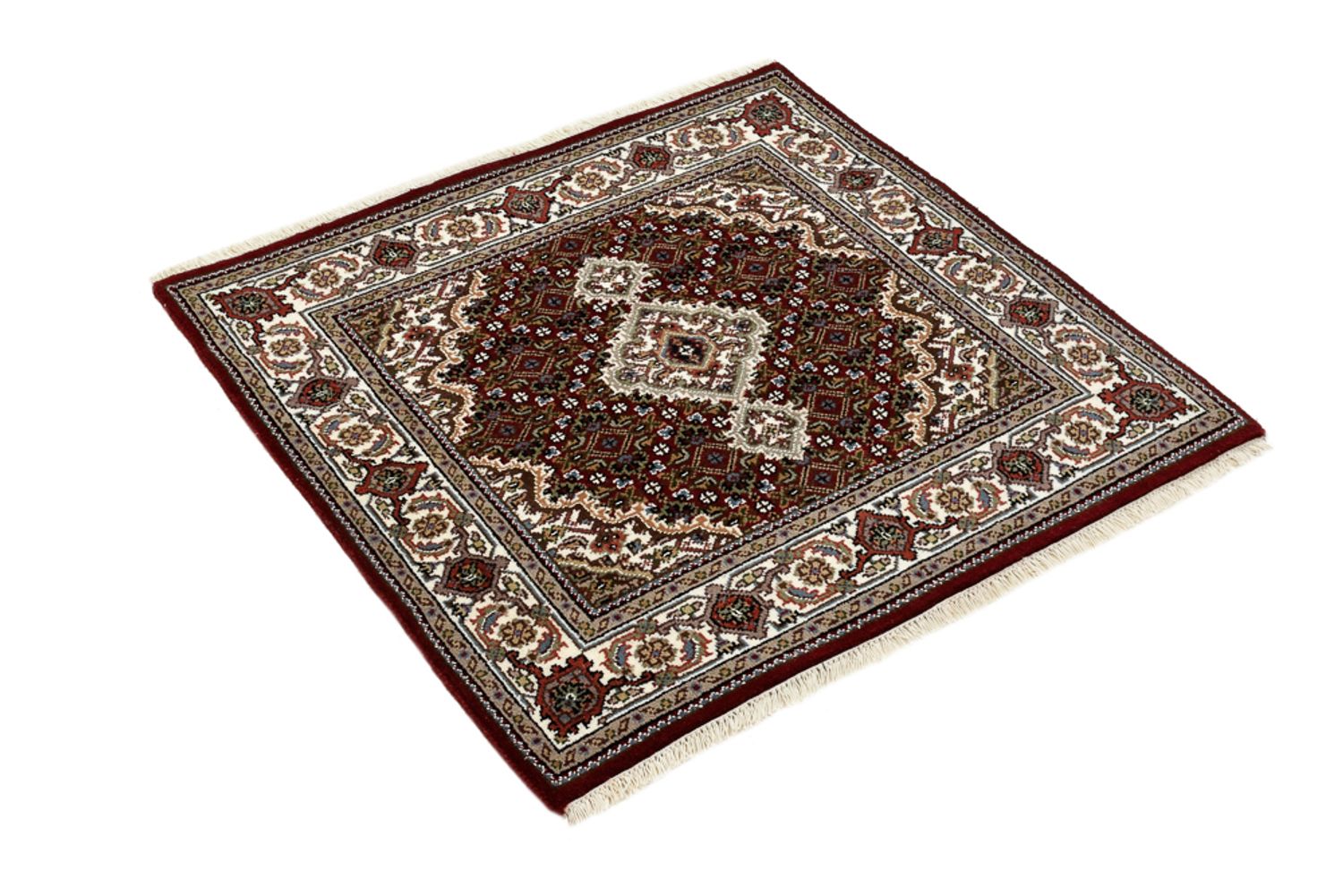 Alfombra oriental - Tabriz - 93 x 89 cm - crema