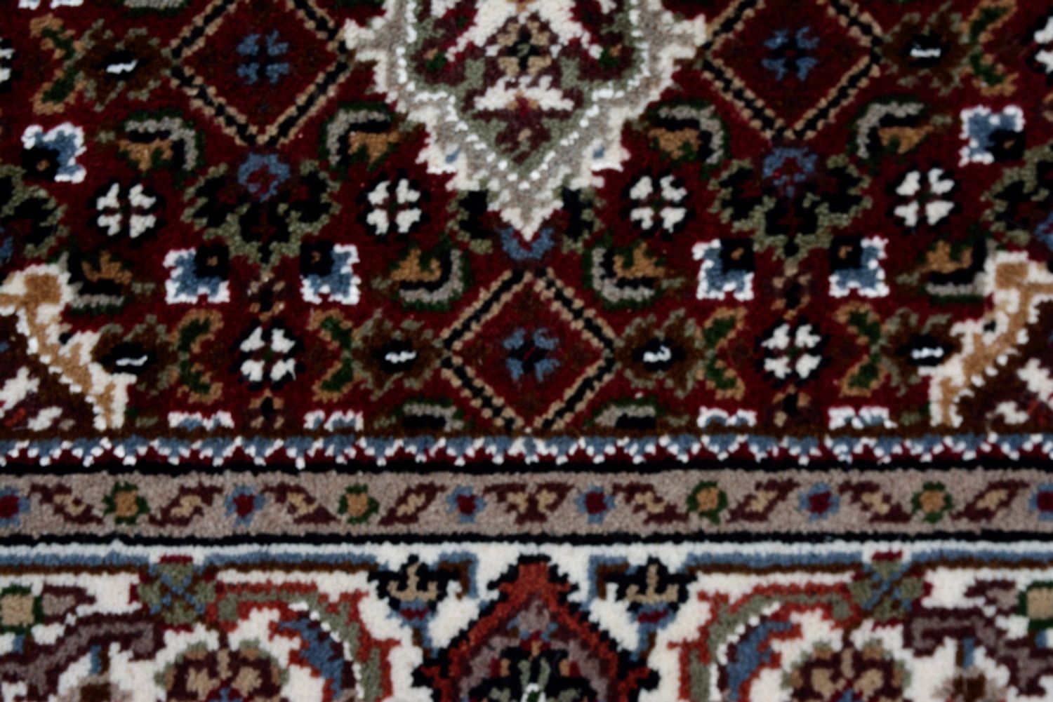 Alfombra oriental - Tabriz - 93 x 89 cm - crema