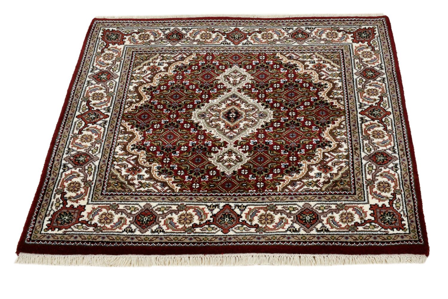 Alfombra oriental - Tabriz - 93 x 89 cm - crema