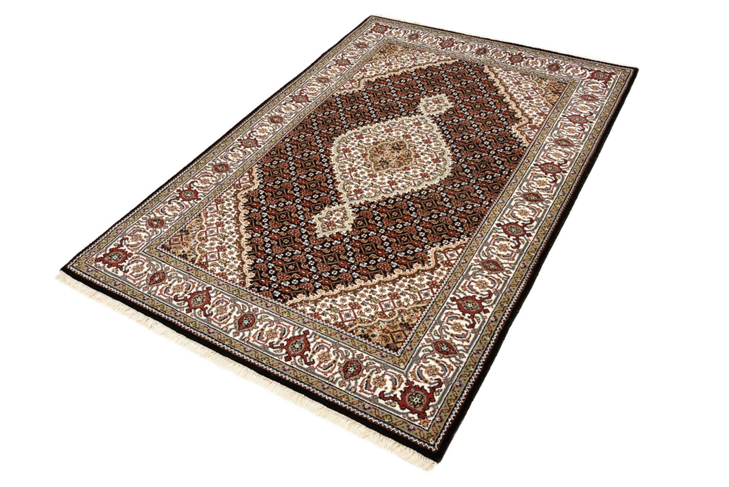 Alfombra oriental - Tabriz - 183 x 121 cm - crema