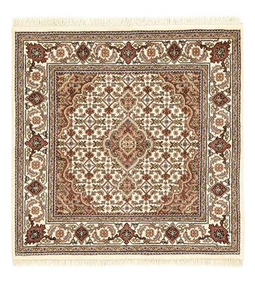 Alfombra oriental - Tabriz - 92 x 89 cm - crema