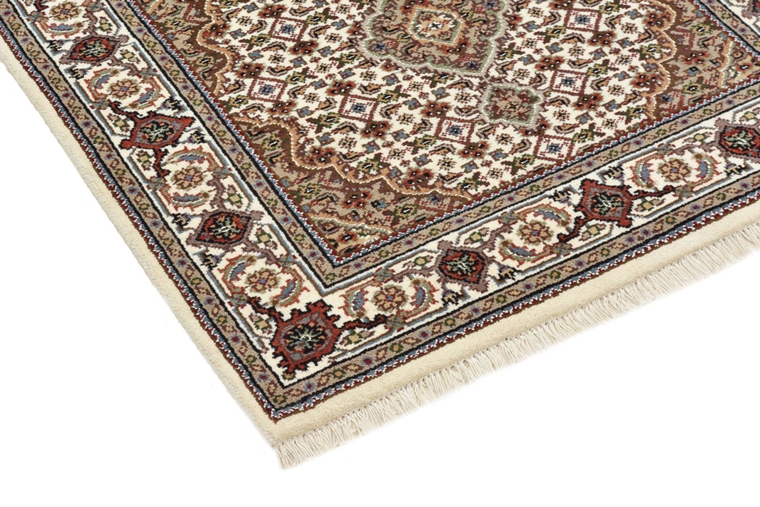 Alfombra oriental - Tabriz - 92 x 89 cm - crema