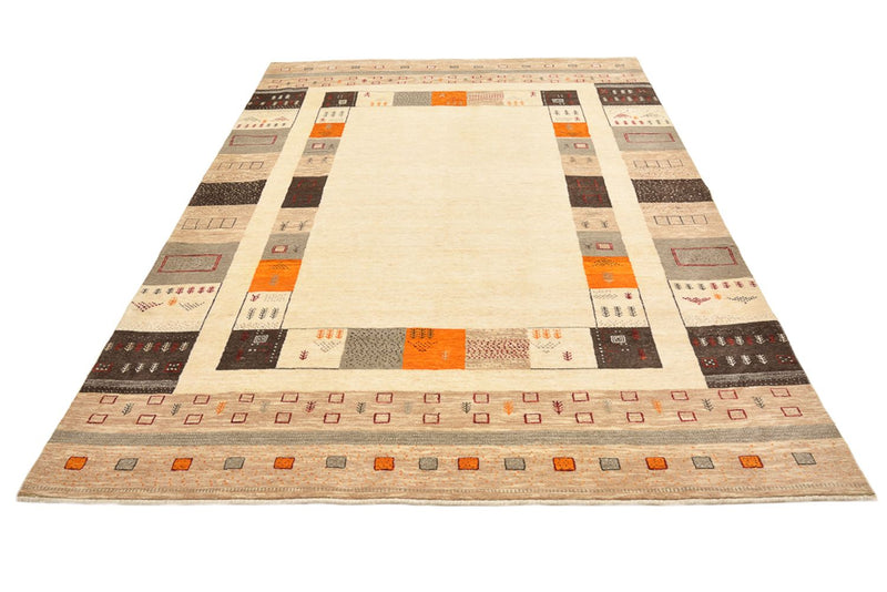 Alfombra Gabbeh - Loribaft Indus - 281 x 203 cm - beige claro