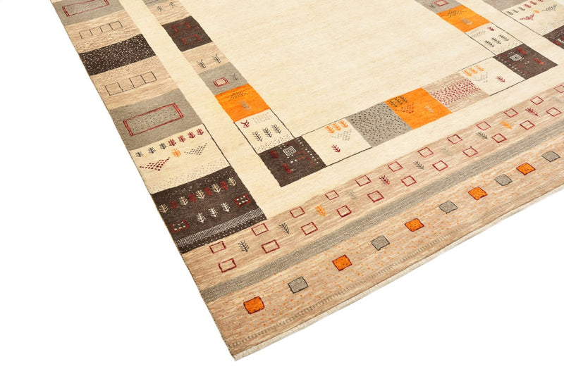 Alfombra Gabbeh - Loribaft Indus - 281 x 203 cm - beige claro