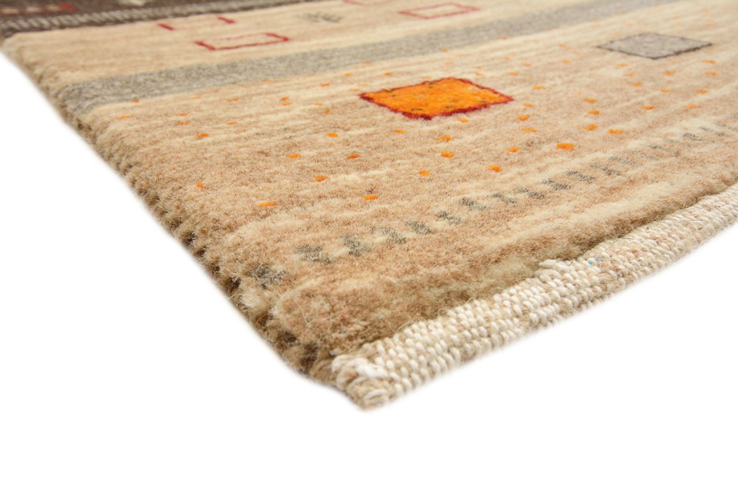 Alfombra Gabbeh - Loribaft Indus - 281 x 203 cm - beige claro