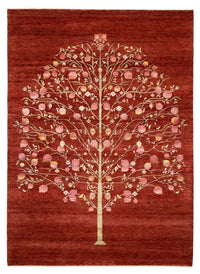 Alfombra Gabbeh - Loribaft Indus - 243 x 176 cm - rojo