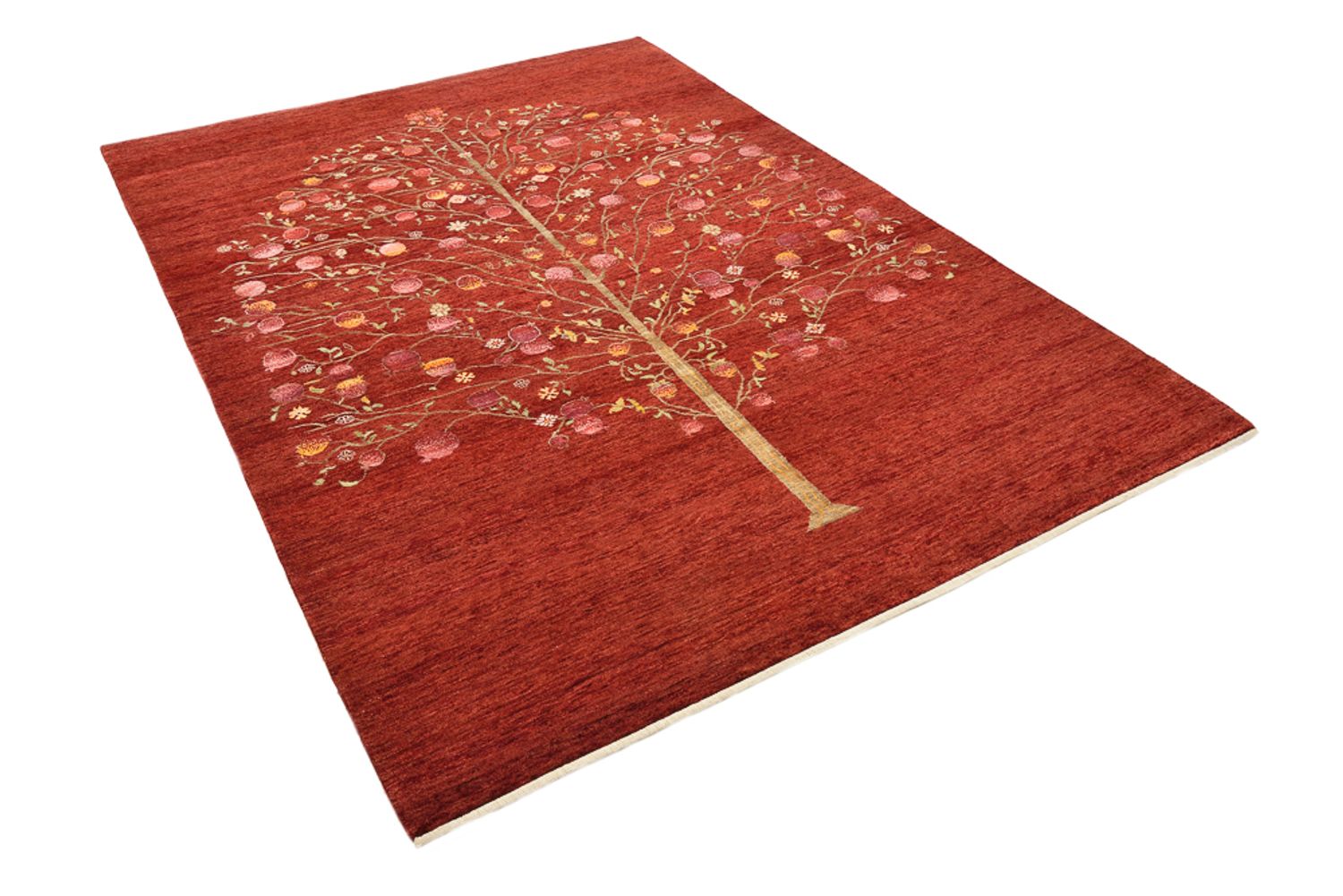 Alfombra Gabbeh - Loribaft Indus - 243 x 176 cm - rojo