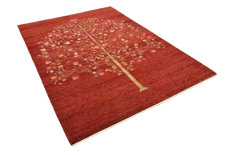 Alfombra Gabbeh - Loribaft Indus - 243 x 176 cm - rojo