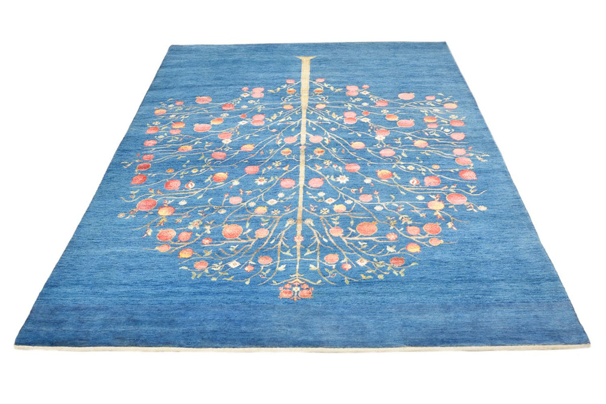 Alfombra Gabbeh - Loribaft Indus - 243 x 177 cm - azul