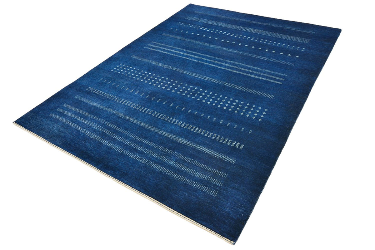 Alfombra Gabbeh - Loribaft Indus - 237 x 172 cm - azul oscuro
