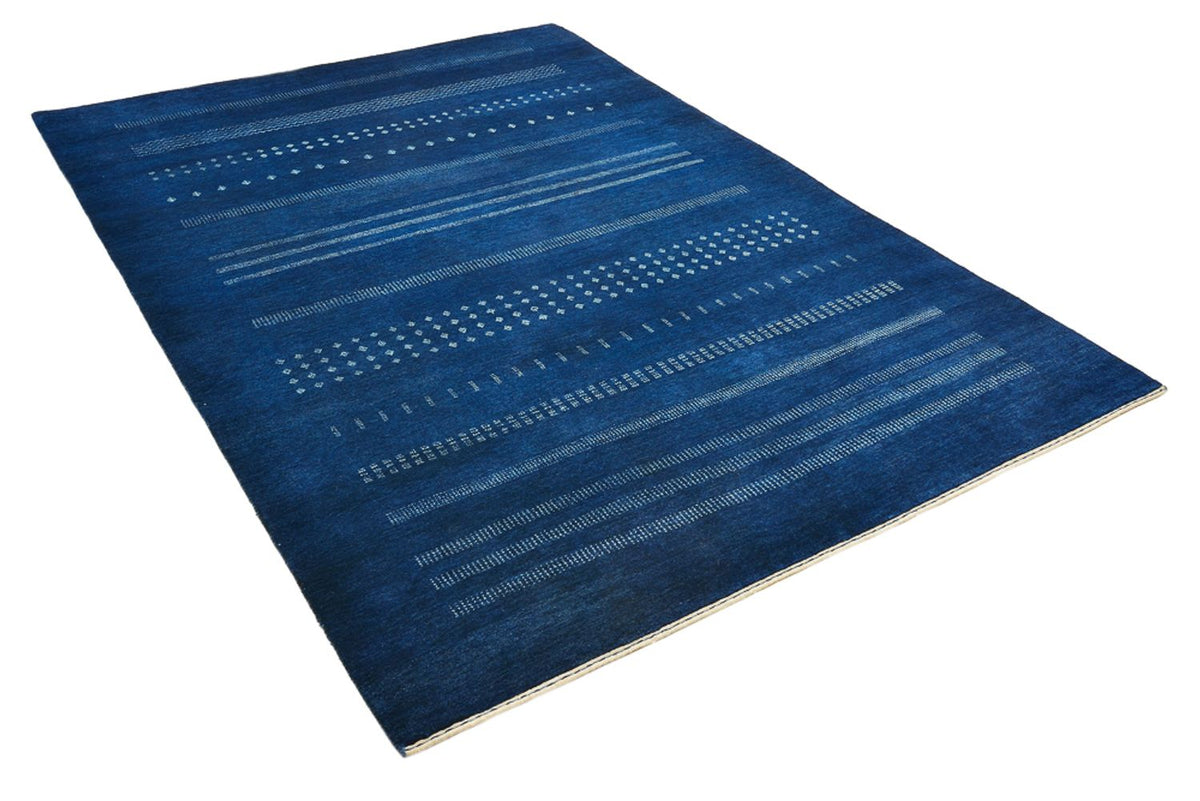 Alfombra Gabbeh - Loribaft Indus - 237 x 172 cm - azul oscuro