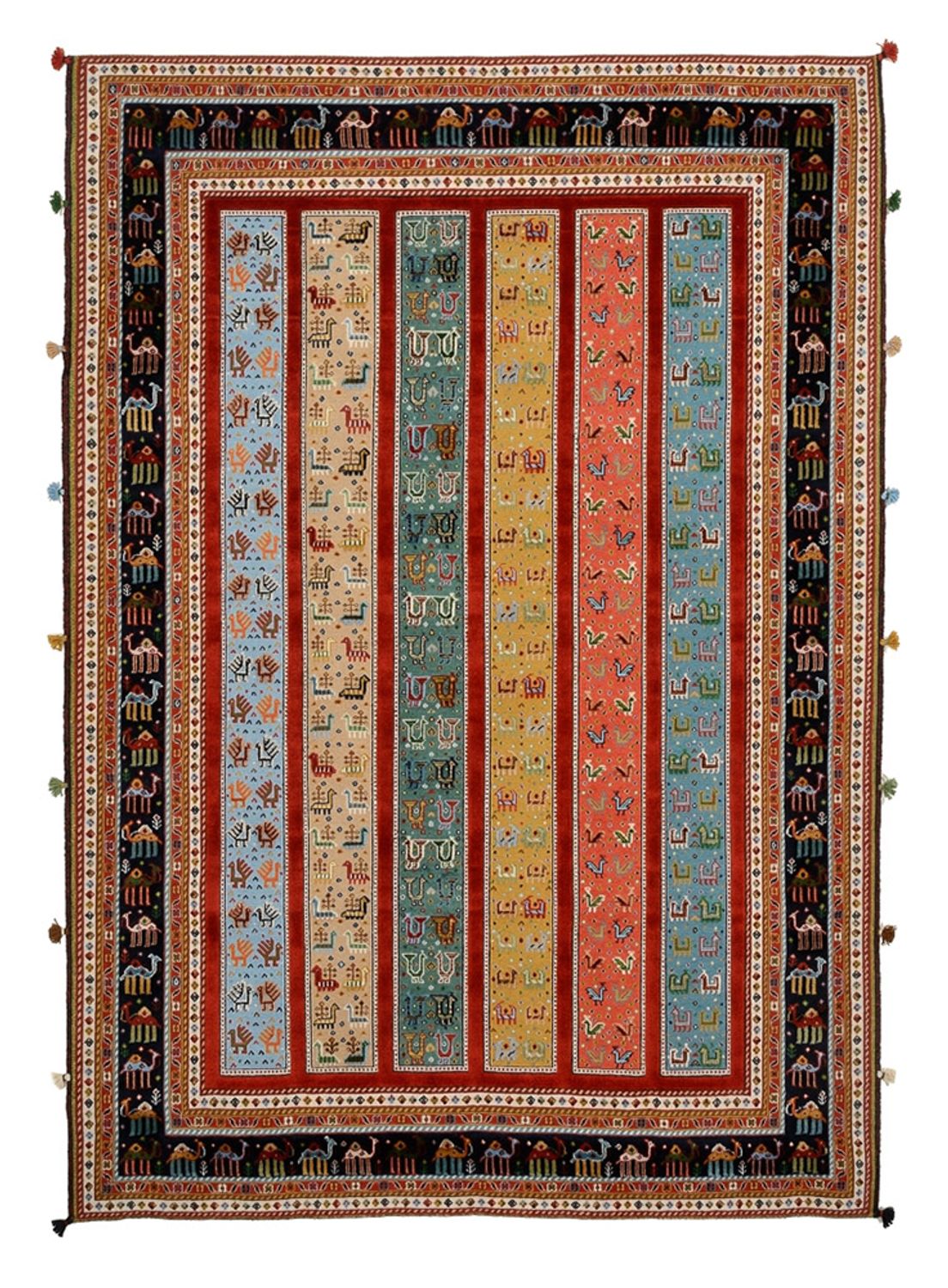 Alfombra oriental - 245 x 176 cm - multicolor