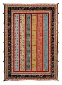 Alfombra oriental - 245 x 176 cm - multicolor