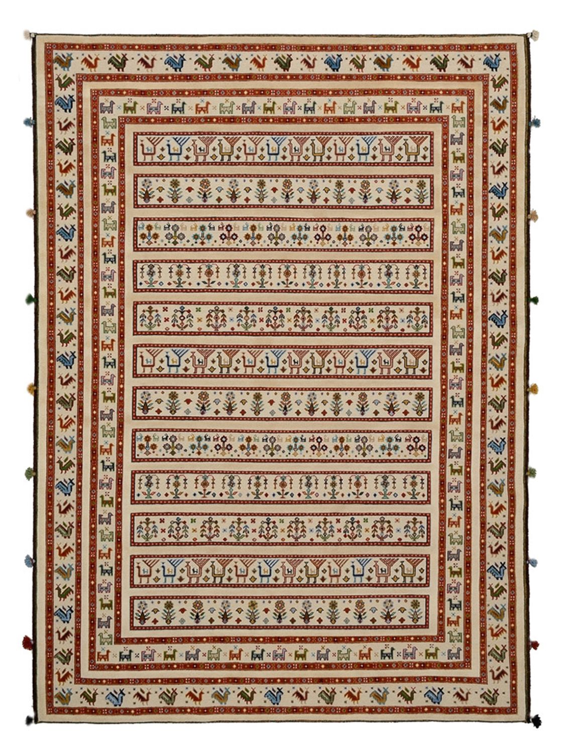 Alfombra oriental - 245 x 177 cm - beige claro