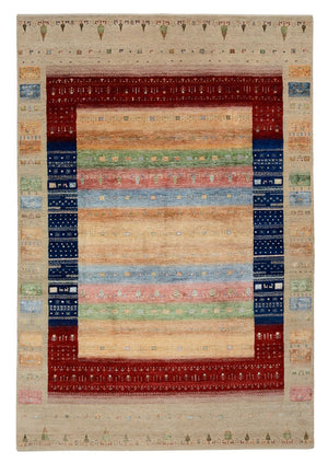Alfombra Gabbeh - Loribaft Indus - 302 x 205 cm - multicolor