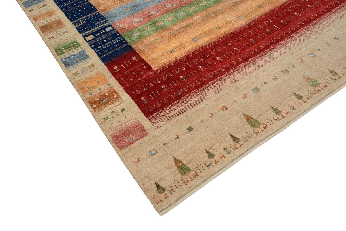 Alfombra Gabbeh - Loribaft Indus - 302 x 205 cm - multicolor