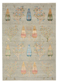 Alfombra Gabbeh - Loribaft Indus - 295 x 206 cm - gris claro