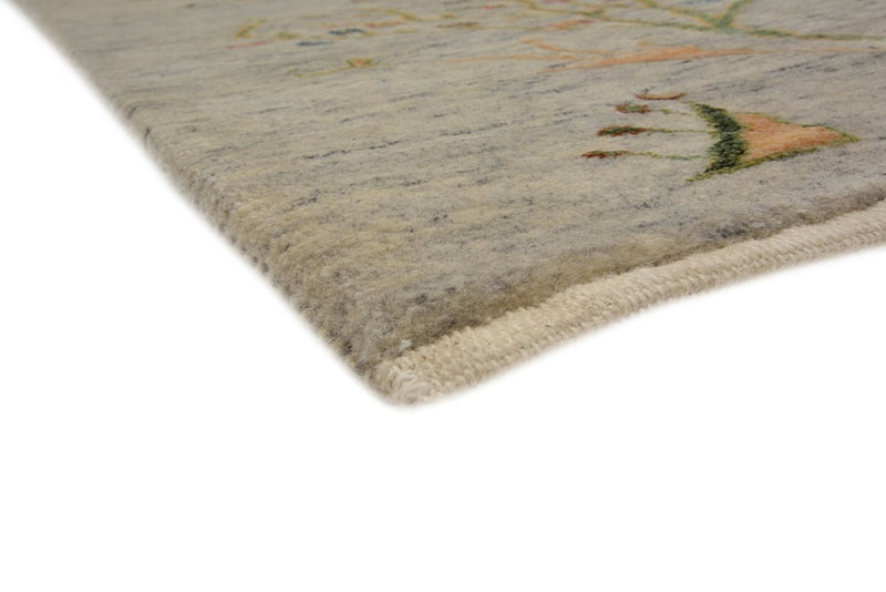 Alfombra Gabbeh - Loribaft Indus - 295 x 206 cm - gris claro