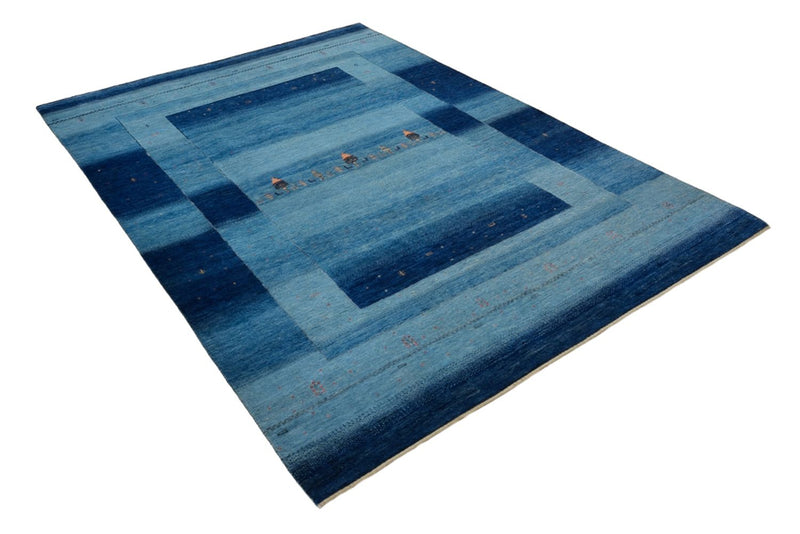 Alfombra Gabbeh - Loribaft Indus - 241 x 175 cm - azul