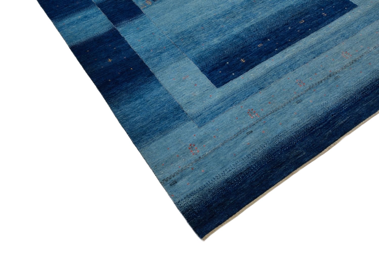 Alfombra Gabbeh - Loribaft Indus - 241 x 175 cm - azul