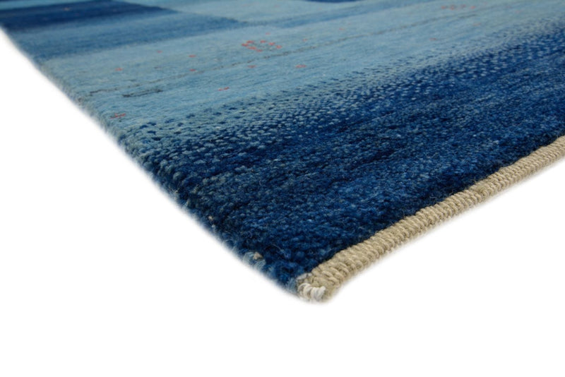 Alfombra Gabbeh - Loribaft Indus - 241 x 175 cm - azul