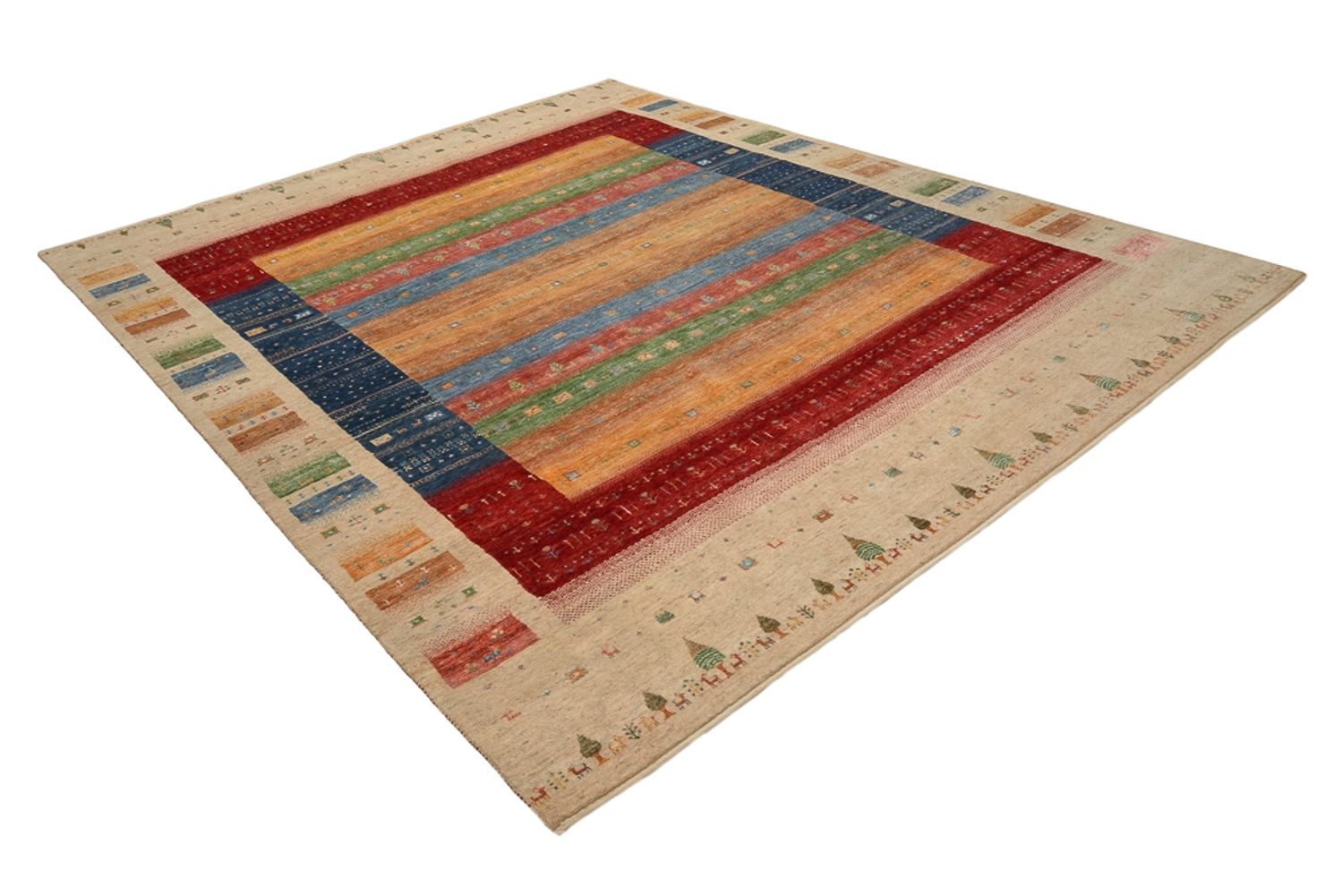 Alfombra Gabbeh - Loribaft Indus - 343 x 241 cm - multicolor