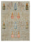 Alfombra Gabbeh - Loribaft Indus - 241 x 173 cm - gris claro