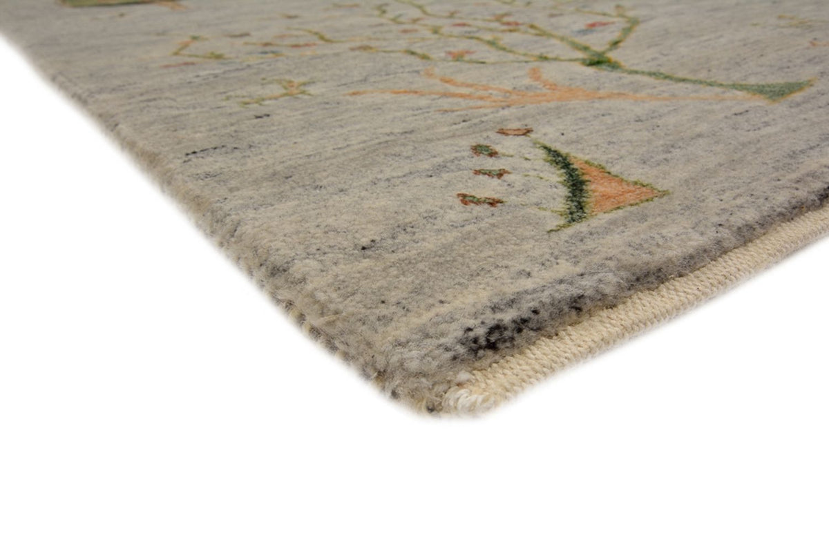 Alfombra Gabbeh - Loribaft Indus - 241 x 173 cm - gris claro