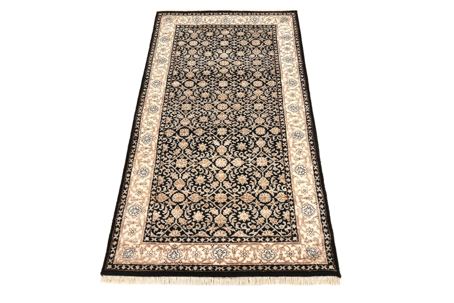 Alfombra oriental - Bidjar - Indus - 143 x 73 cm - azul oscuro