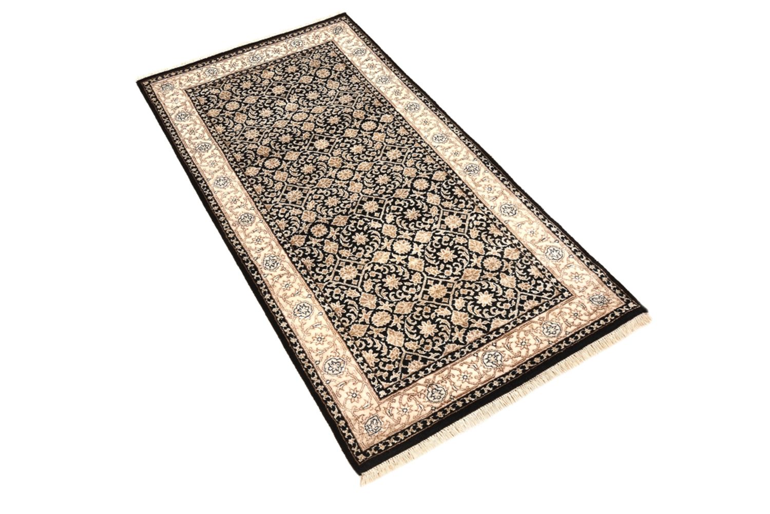 Alfombra oriental - Bidjar - Indus - 143 x 73 cm - azul oscuro