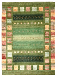 Alfombra Gabbeh - Loribaft Indus - 343 x 251 cm - verde