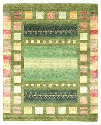 Alfombra Gabbeh - Loribaft Indus - 303 x 244 cm - verde