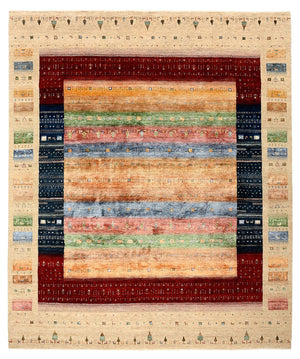 Alfombra Gabbeh - Loribaft Indus - 300 x 251 cm - multicolor