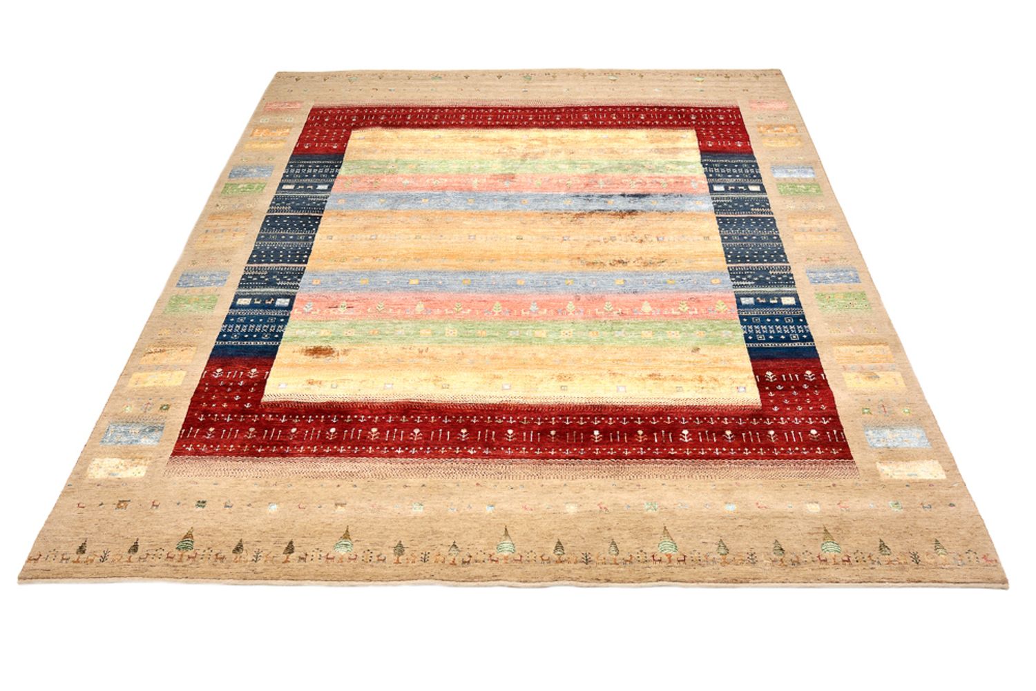 Alfombra Gabbeh - Loribaft Indus - 300 x 251 cm - multicolor