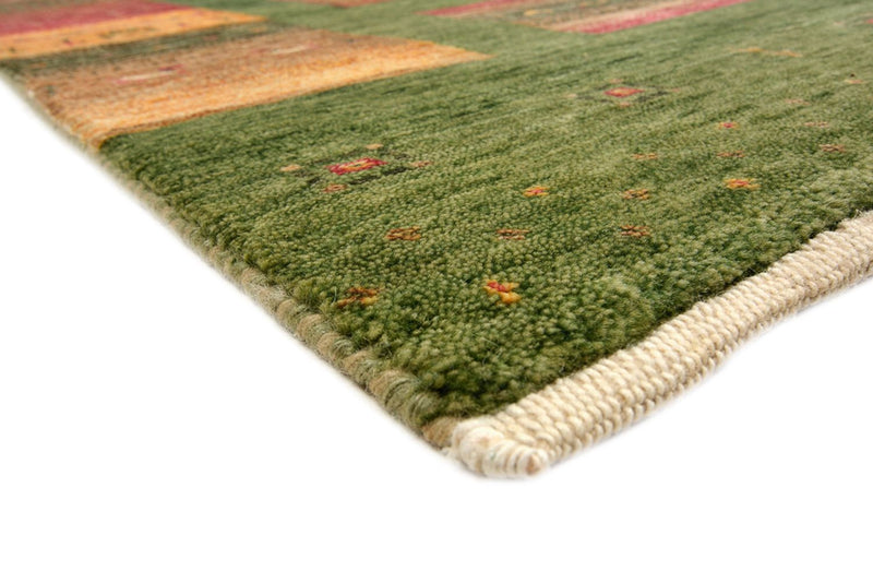 Alfombra Gabbeh - Loribaft Indus - 303 x 250 cm - verde