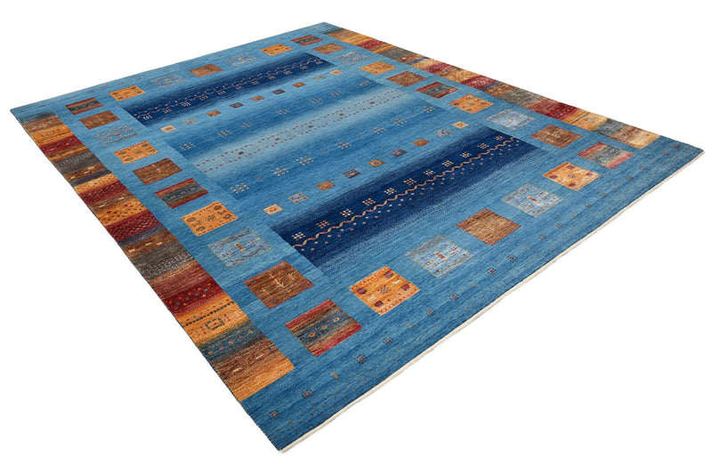Alfombra Gabbeh - Loribaft Indus - 338 x 249 cm - azul