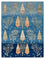 Alfombra Gabbeh - Loribaft Indus - 204 x 155 cm - azul claro