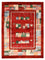 Alfombra Gabbeh - Loribaft Indus - 239 x 177 cm - rojo