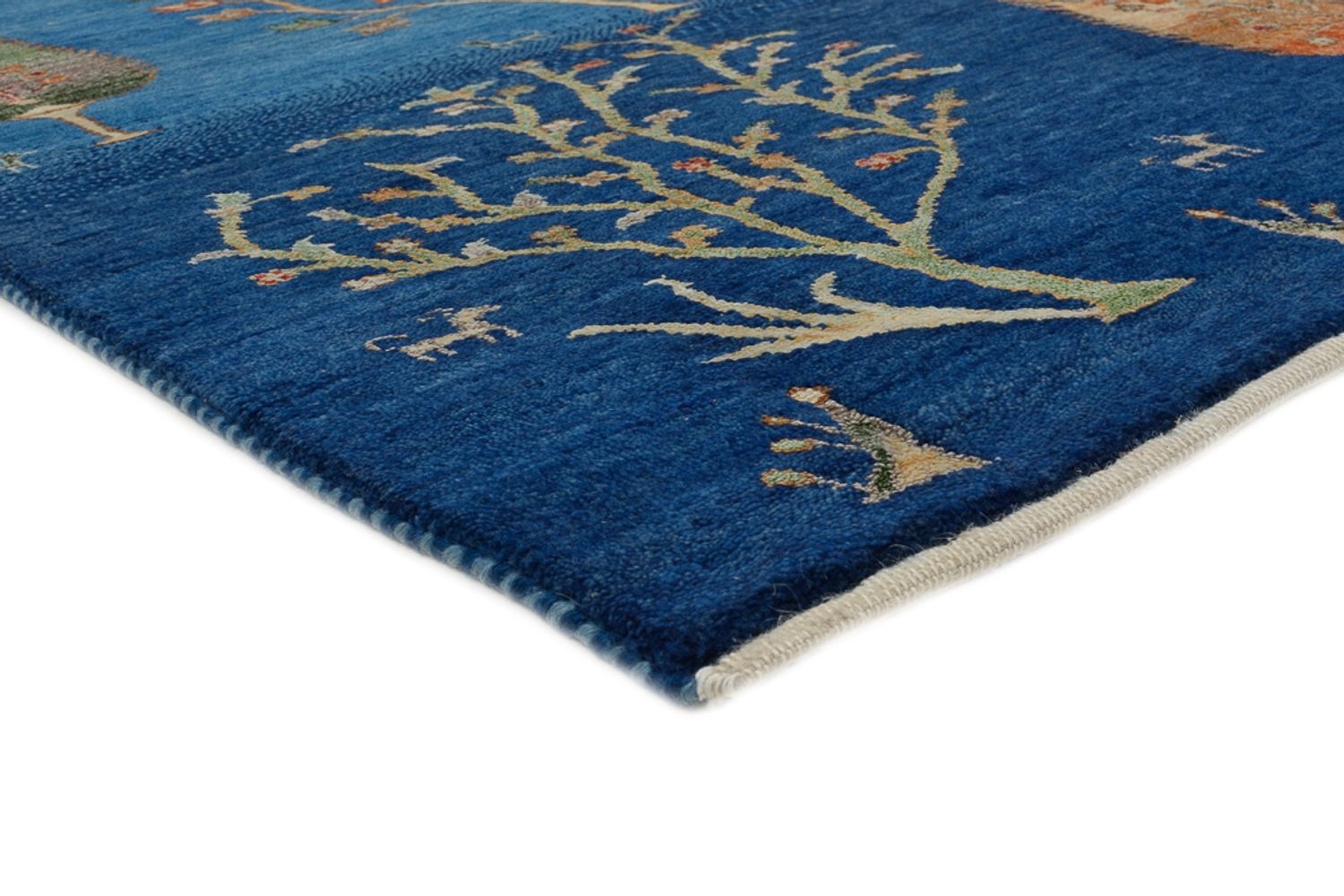 Alfombra Gabbeh - Loribaft Indus - 206 x 155 cm - azul