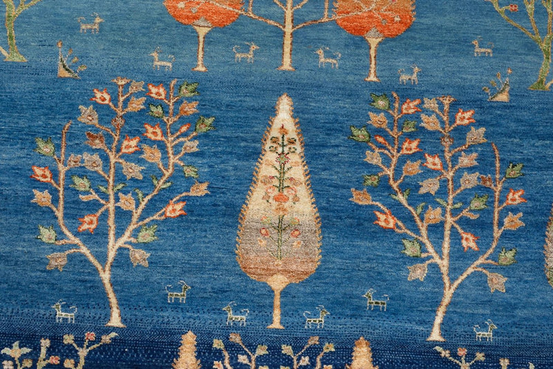 Alfombra Gabbeh - Loribaft Indus - 206 x 155 cm - azul