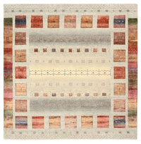 Alfombra Gabbeh - Loribaft Indus cuadrado  - 205 x 204 cm - crema